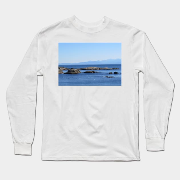 Rocky Ocean Shore Long Sleeve T-Shirt by ReignyNightz